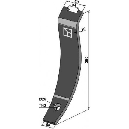 Дефлектор 360x80x50мм