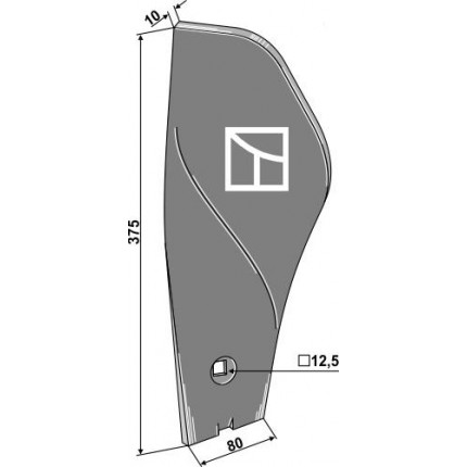 Дефлектор ограничитель правый