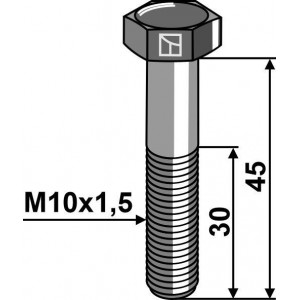 Шестигранный болт M10 без гайки