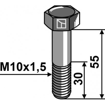 Срезной болт М10 без гайки