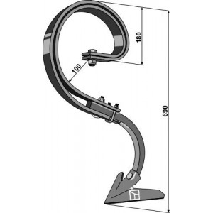 Большая пружинная стойка с лапой