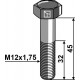Шестигранный болт M12 без гайки