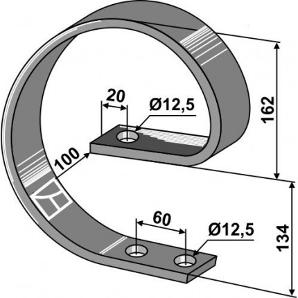 Пружина для короткой бороны