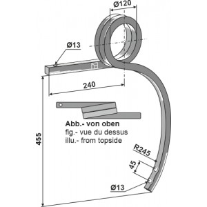 Стойка культиватора левая