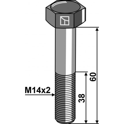 Срезной болт М14 без гайки