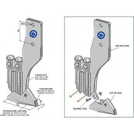 Двухканальный сошник