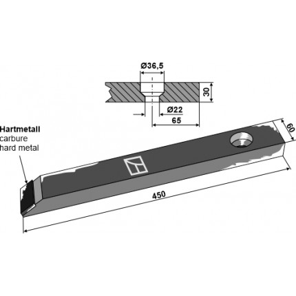 Наконечник лапы - Карбид