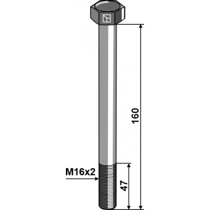Болт - M16x2 - 12.9