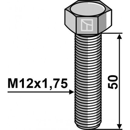 Шестигранный болт M12 без гайки