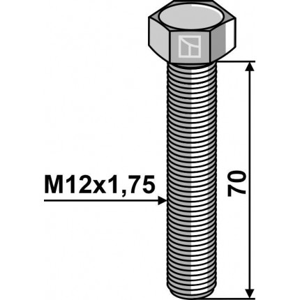 Шестигранный болт M12 без гайки