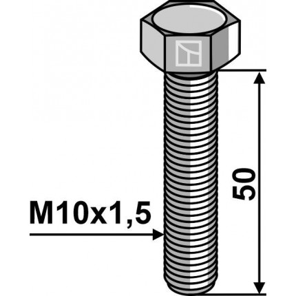 Шестигранный болт M10 без гайки