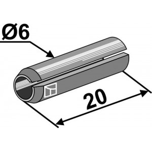 Трубч. разрезной штифт - Ø6x20
