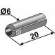 Трубч. разрезной штифт - Ø6x20
