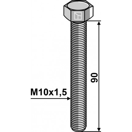 Шестигранный болт M10 без гайки