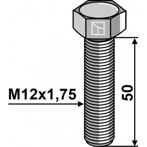 Шестигранный болт M12 без гайки