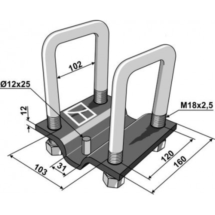 Крепежная скоба компл.