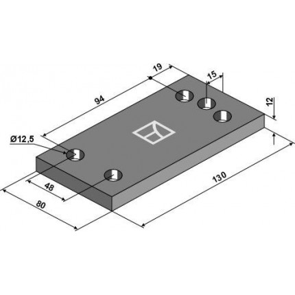 Пластина 130x10x80