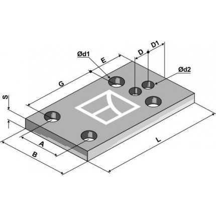 Пластина 185x12x100