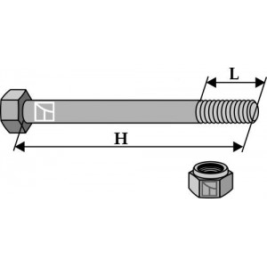 Болт - M12 x 1,75 - 8.8