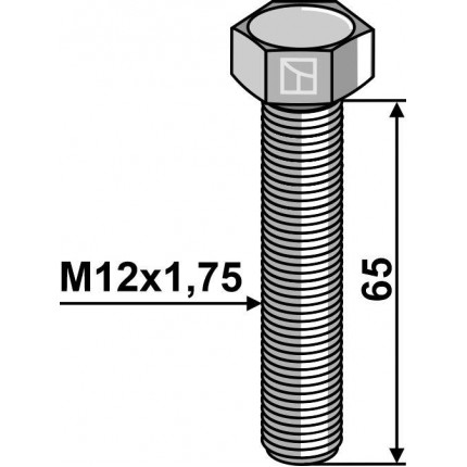 Шестигранный болт M12 без гайки