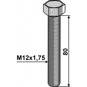 Шестигранный болт M12 без гайки
