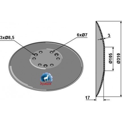 Высевающий диск Ø310x3