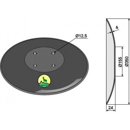 Высевающий диск Ø350x4