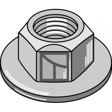 Шестигранная гайка с фланцем