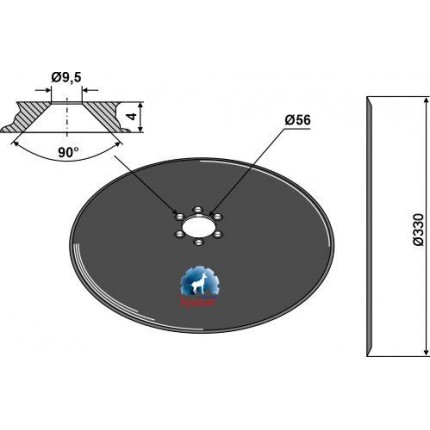Высевающий диск Ø330x4