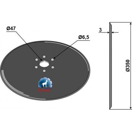 Высевающий диск Ø350x3
