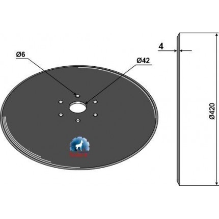 Дисковый сошник Ø420x4 мм