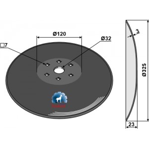 Диск маркера колеи Ø325x3