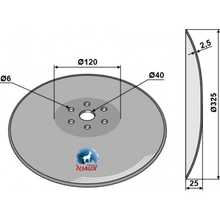 Диск маркера колеи Ø325x2,5