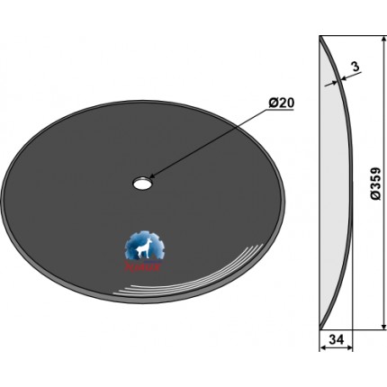 Высевающий диск Ø359x3