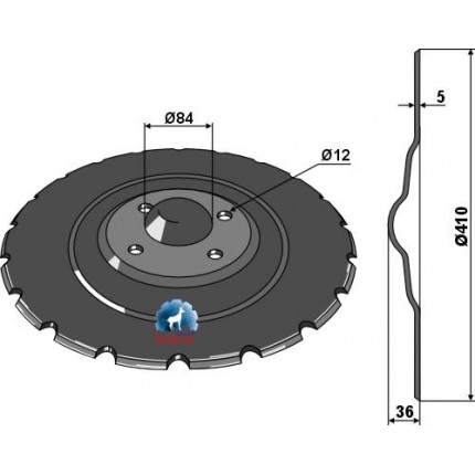 Диск зубчатый 410х5