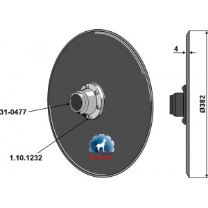 Диск высевающий Ø382x4 в сборе с подшипником
