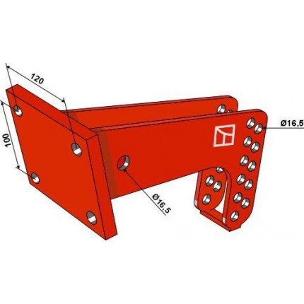 Крепление для зубьев  бороны