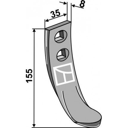Лапа 155х35 мм