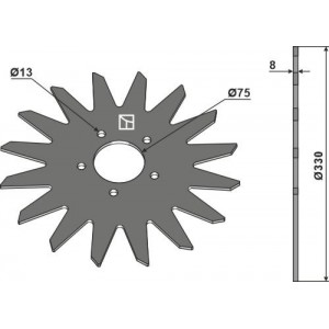 Звезда очистительная Ø330 - Strip-Till