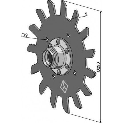 Диск для очистки рядков - правый