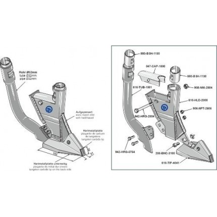 Двухканальный сошник