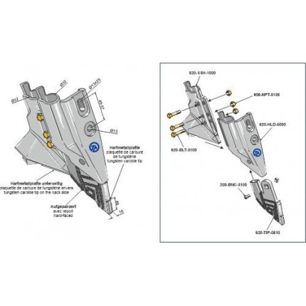 Высевающий сошник - TITAN