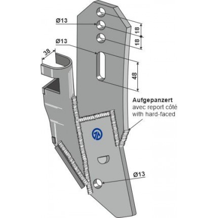 Стойка для гранулированых удобрений
