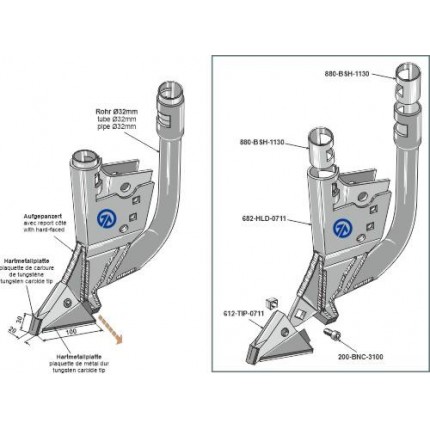 Двухканальный сошник