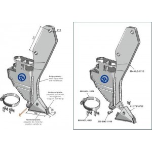 Высевающий сошник - правый