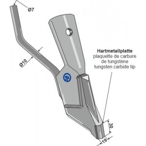 Быстросменная высевающая лапа