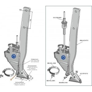 Высевающий сошник - правый
