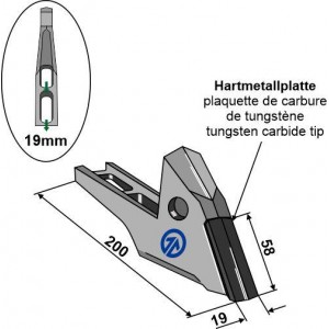Сменный Наконечник лапы - Семена или удобрение