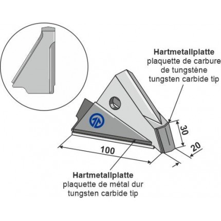 Сменный Наконечник лапы - правый