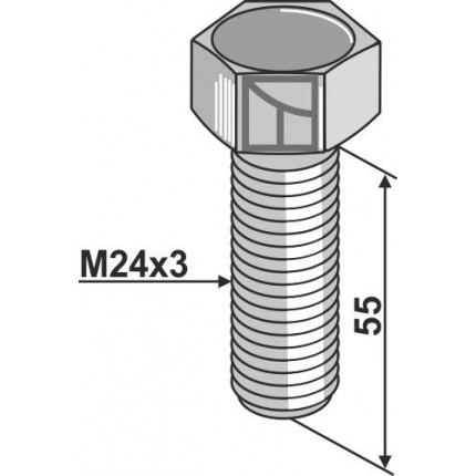 Болт M24x3x55